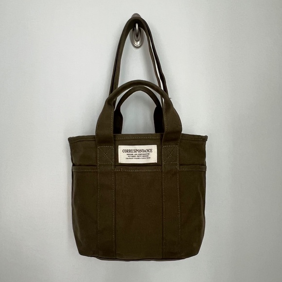 Sézane Mini Tote Bag in Chance Green - Picture 12 of 13